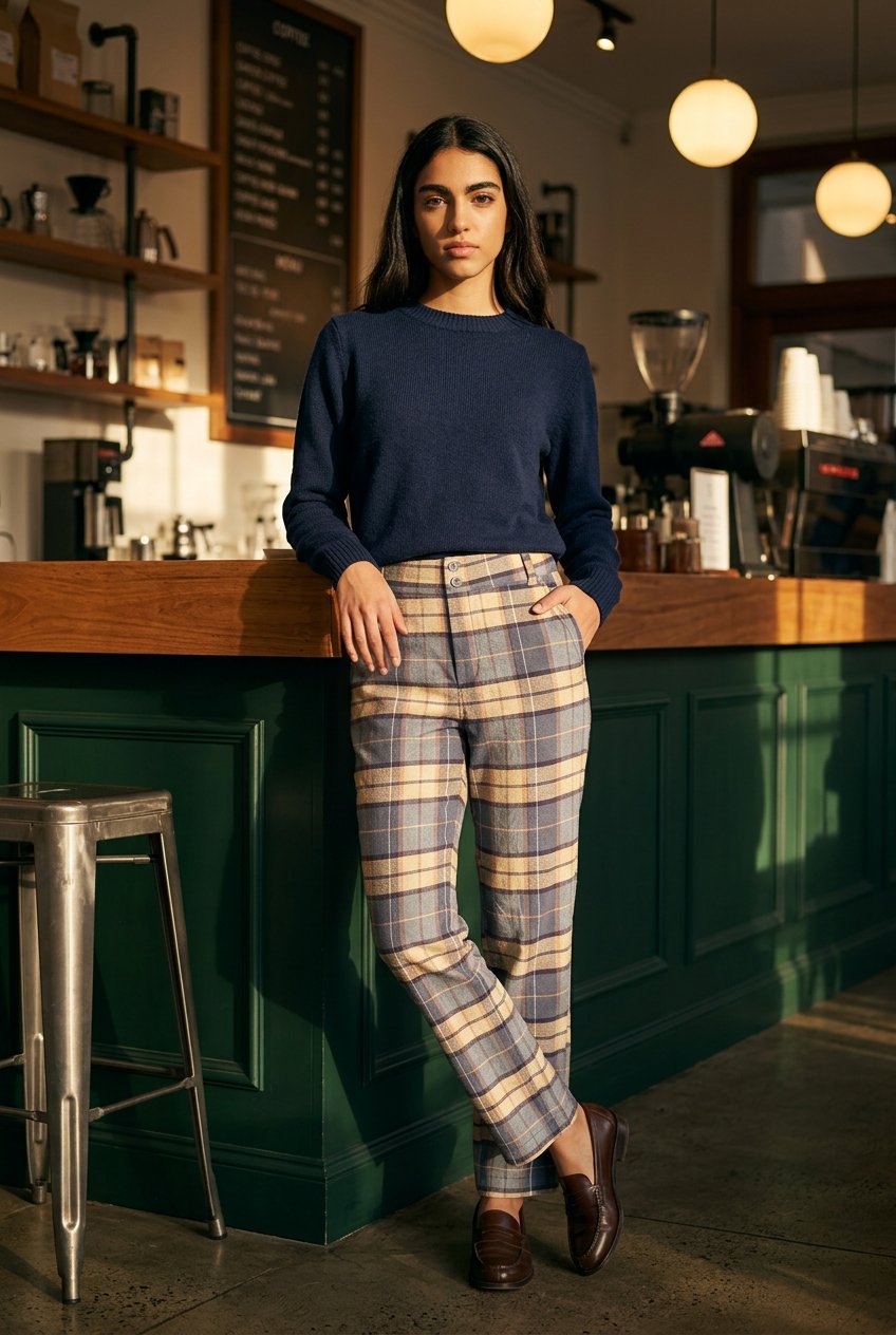 Pantalón Trama Azul