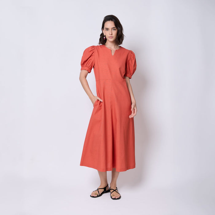 Vestido Umbra Terracota